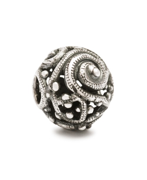 Silver Whorl Bead