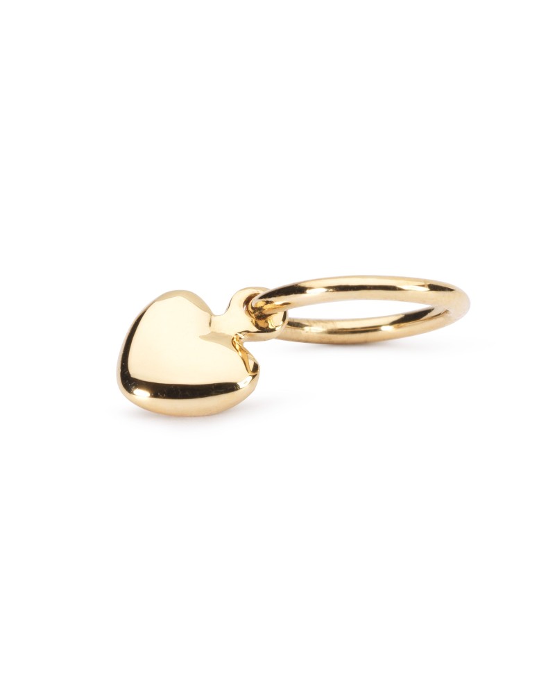 Mini Heart Bead, Gold