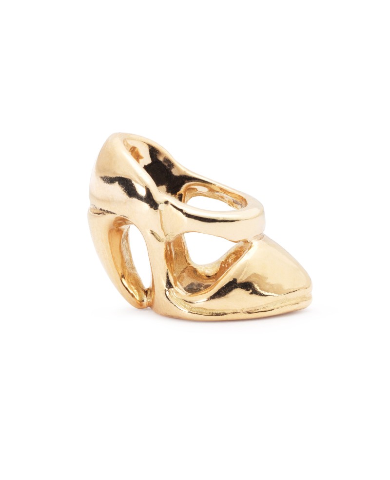 High Heel Bead, Gold Bead