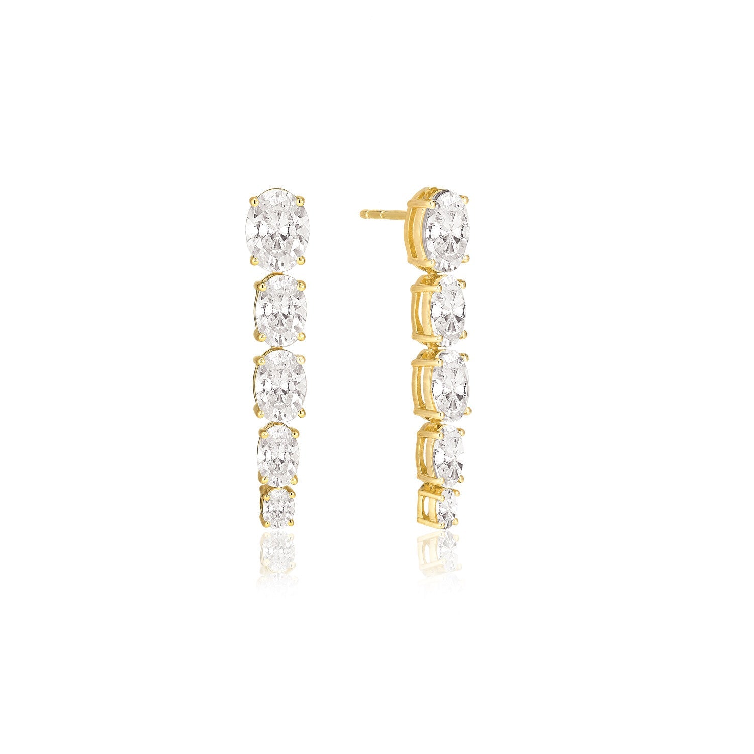 18K gold plated | White