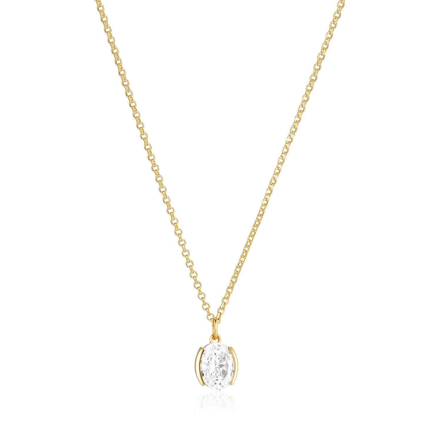 18K gold plated | White