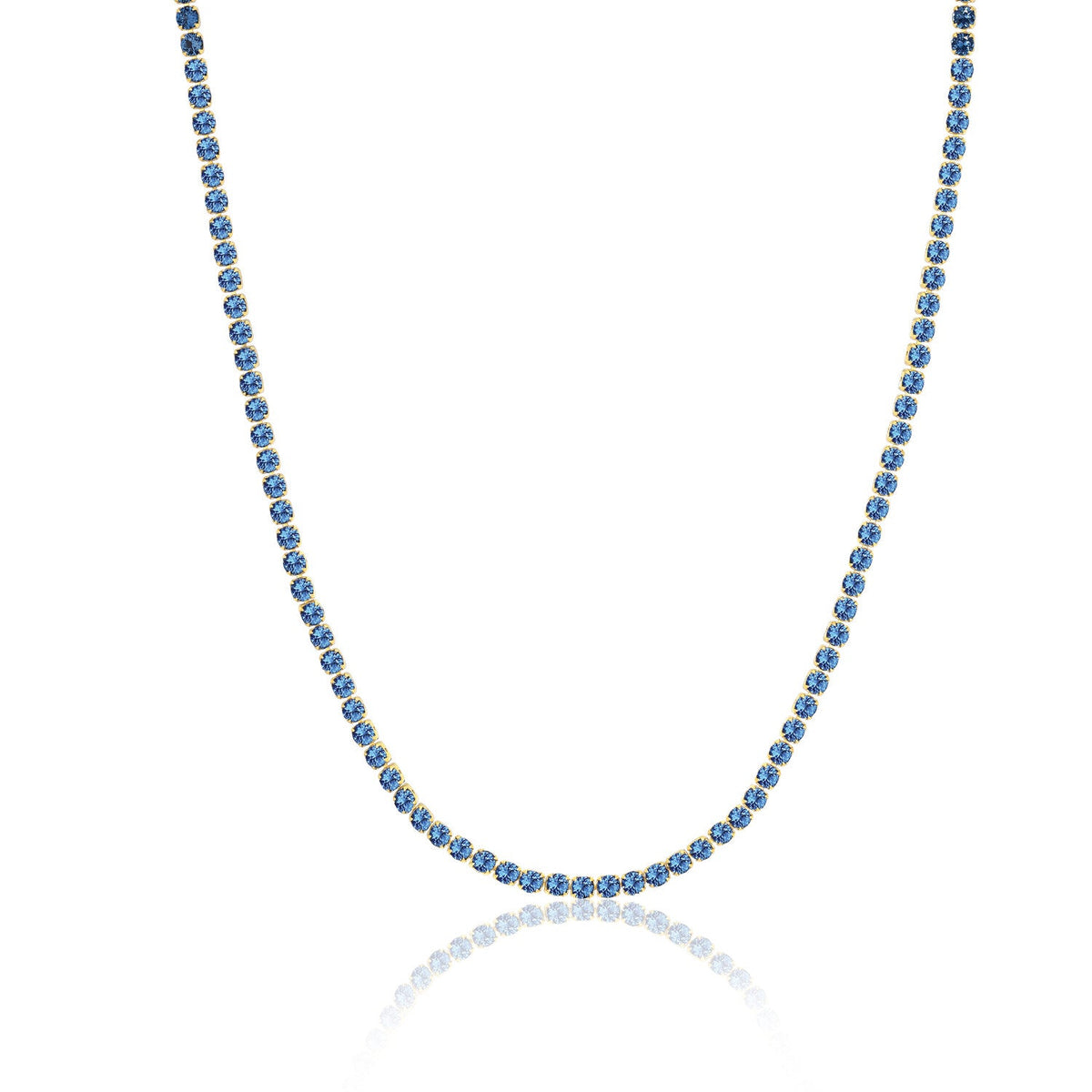 18K gold plated | Blue | 43 cm