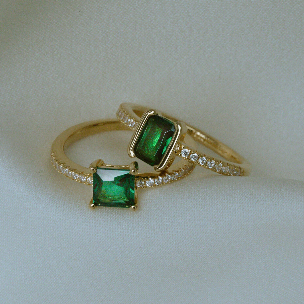 18K gold plated | Green | 52
