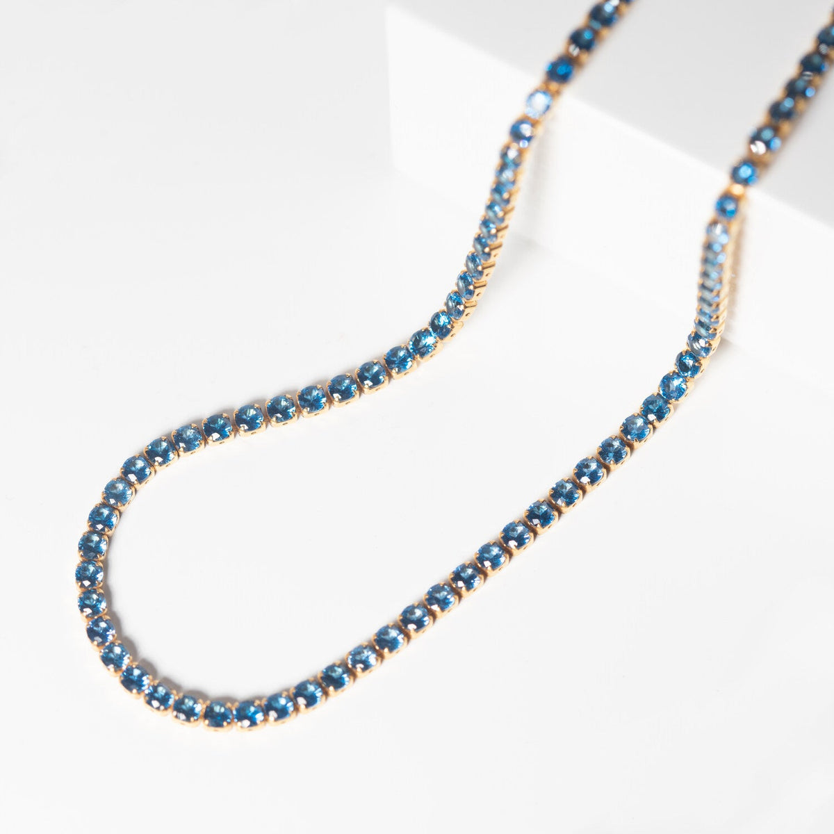 18K gold plated | Blue | 43 cm