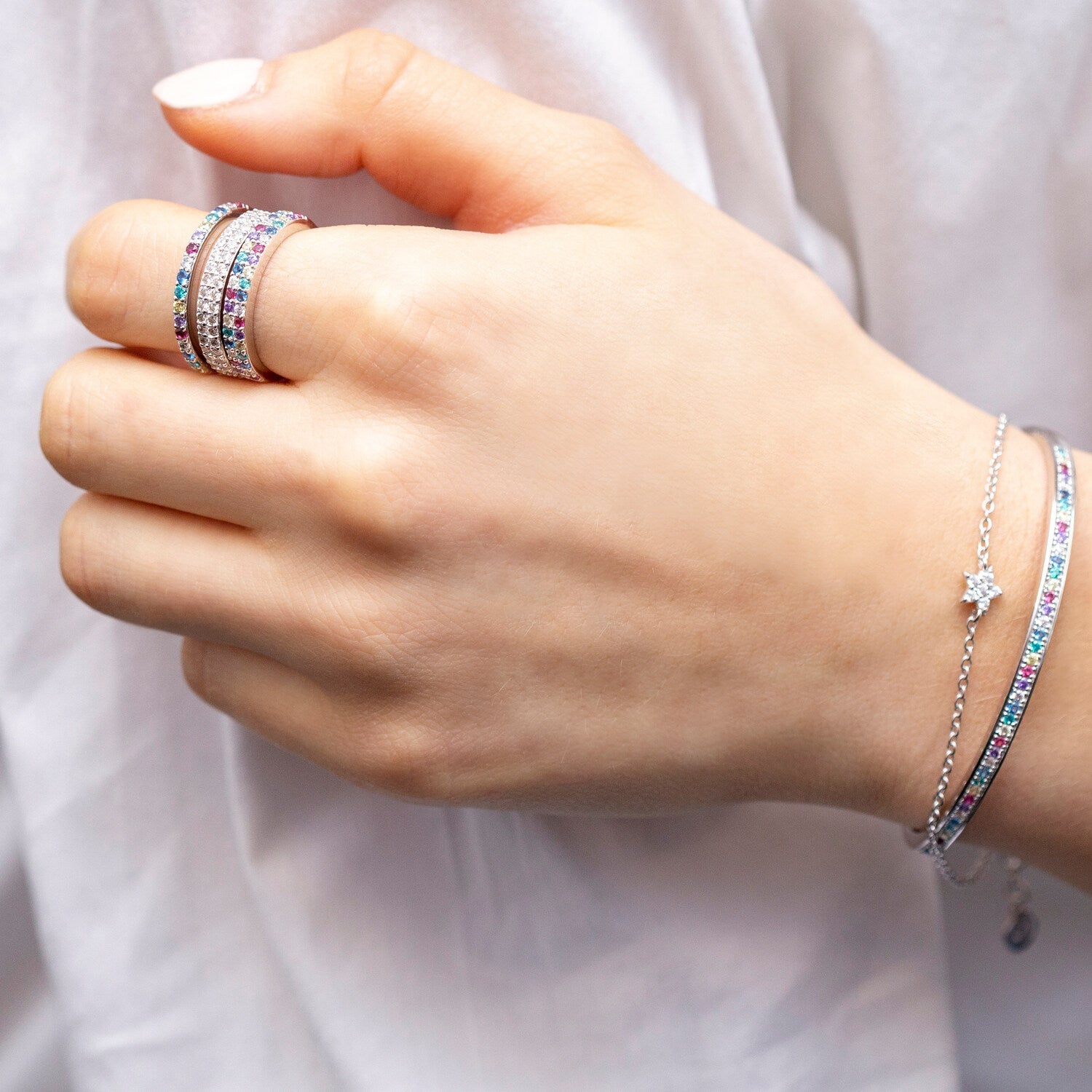 925 Sterling silver | White | 58, 925 Sterling silver | White | 56, 925 Sterling silver | White | 52, 925 Sterling silver | White | 50