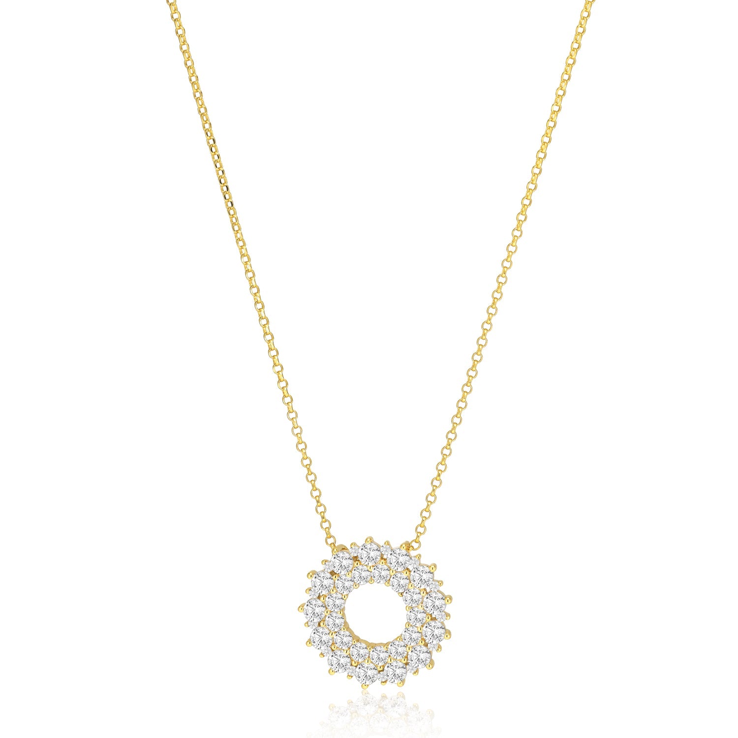 18K gold plated | White