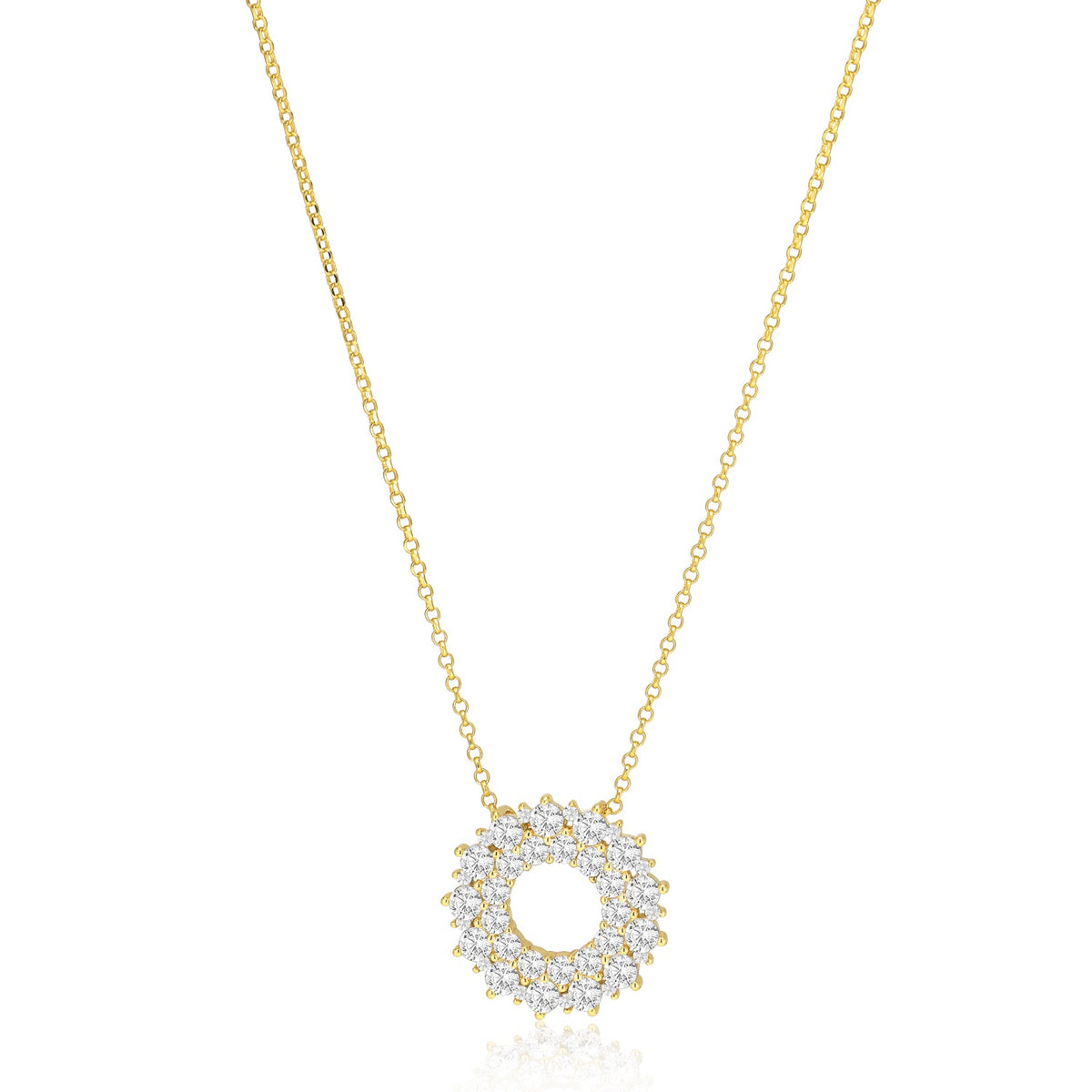 18K gold plated | White
