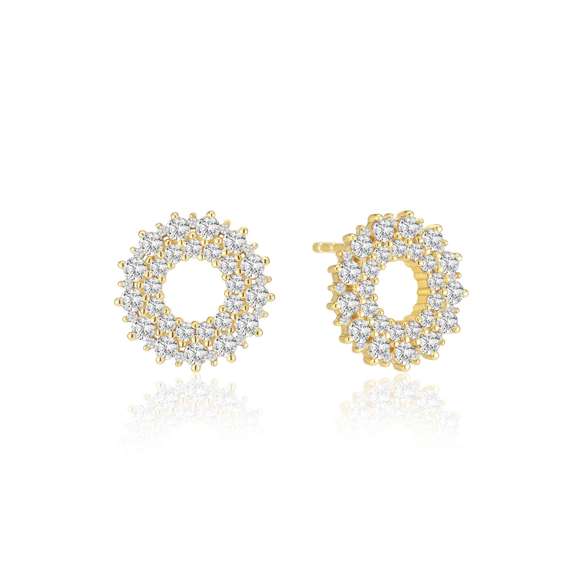 18K gold plated | White