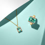 18K gold plated | Pink & Turquoise | 60, 18K gold plated | Pink & Turquoise | 58, 18K gold plated | Pink & Turquoise | 56, 18K gold plated | Pink & Turquoise | 54, 18K gold plated | Pink & Turquoise | 52