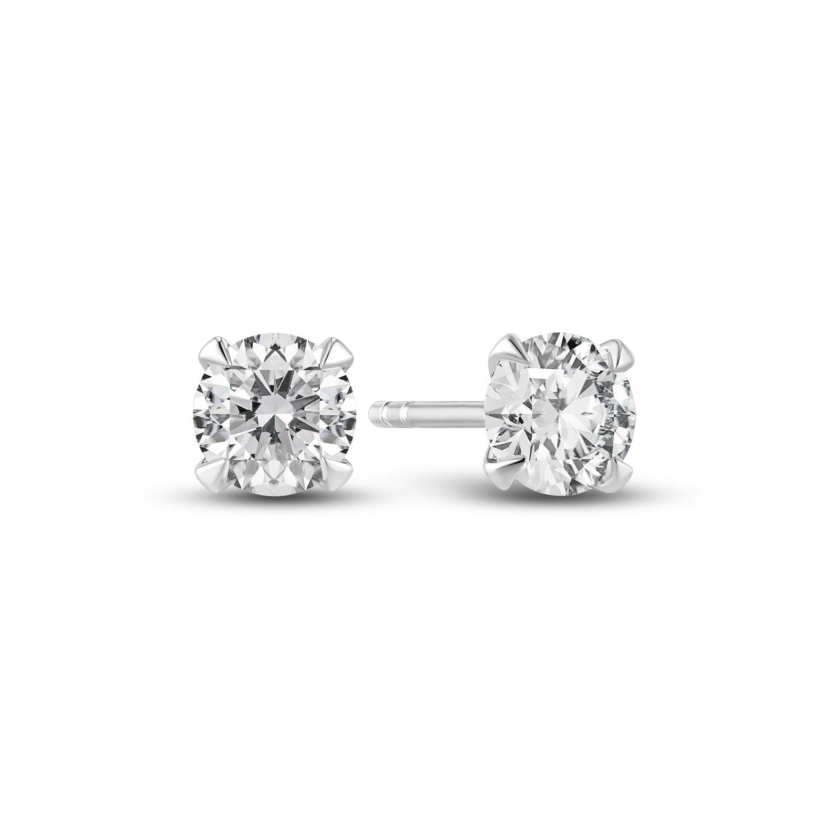 Auskarai Venice Solitaire - 14k yellow gold or white gold 0.22-3.00 ct TW G-H VS lab-grown diamonds, geltono aukso