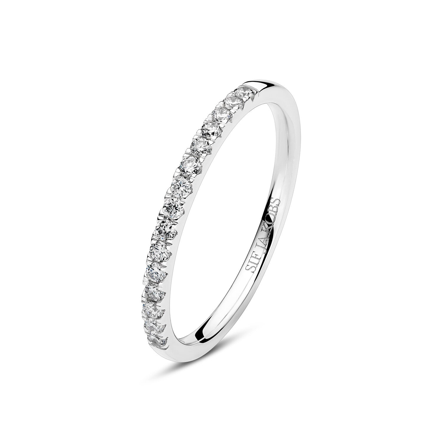 Žiedas Alba - 14k yellow gold or white gold 0.2 3ct TW G-H VS lab-grown diamonds, balto aukso