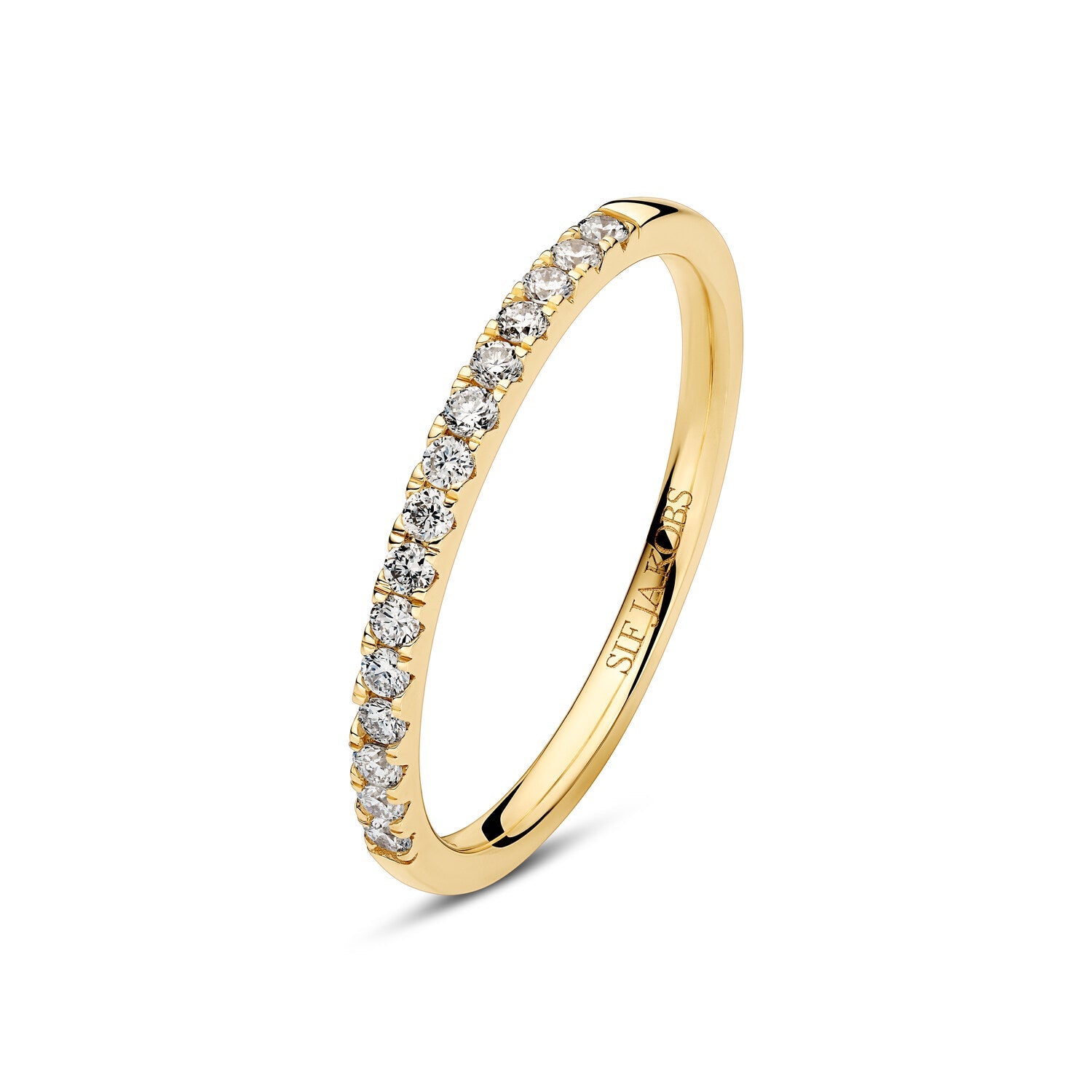Žiedas Alba - 14k yellow gold or white gold 0.2 3ct TW G-H VS lab-grown diamonds, geltono aukso