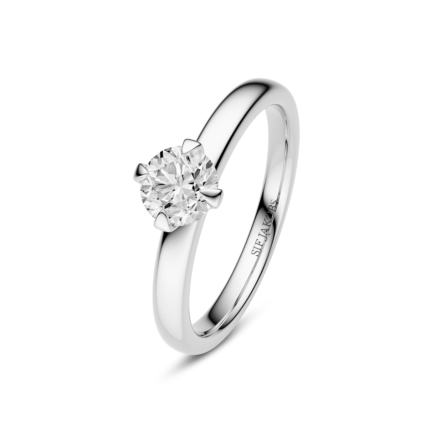 Žiedas Venice Solitaire - 0.50-3.00 ct TW G-H VS lab-grown diamonds, balto aukso