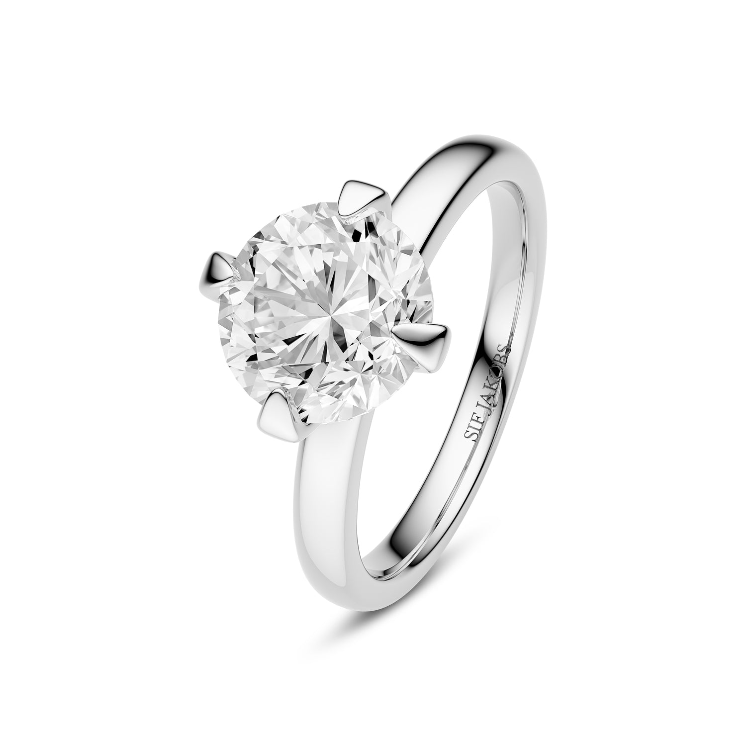 Žiedas Venice Solitaire - 0.50-3.00 ct TW G-H VS lab-grown diamonds, balto aukso