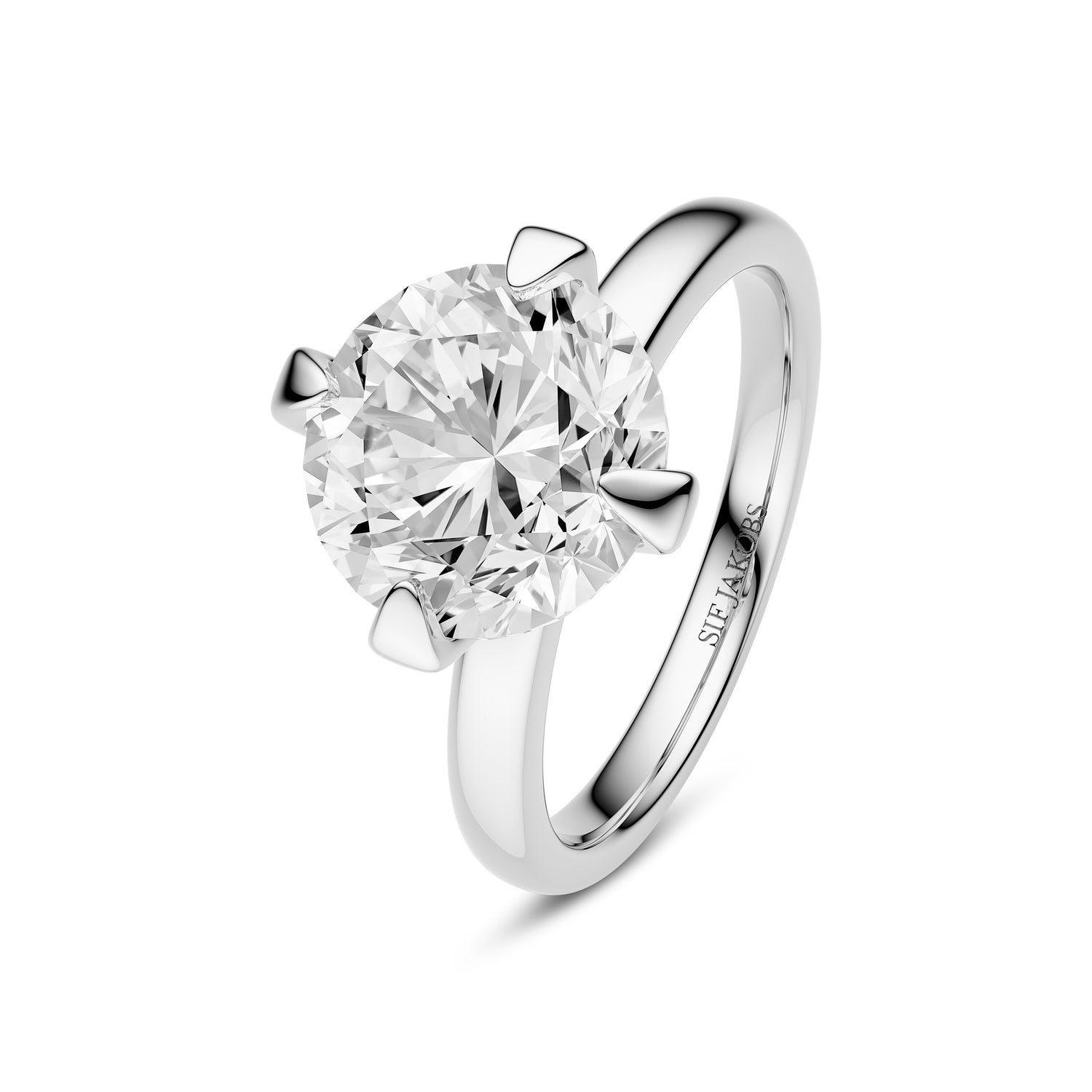 Žiedas Venice Solitaire - 0.50-3.00 ct TW G-H VS lab-grown diamonds, balto aukso