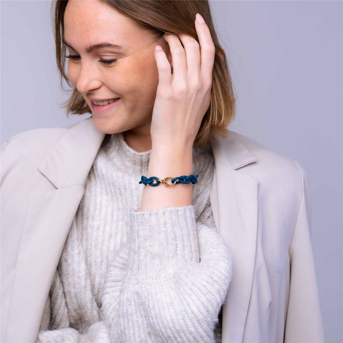 X Jewellery apyrankė, žaliai mėlyna