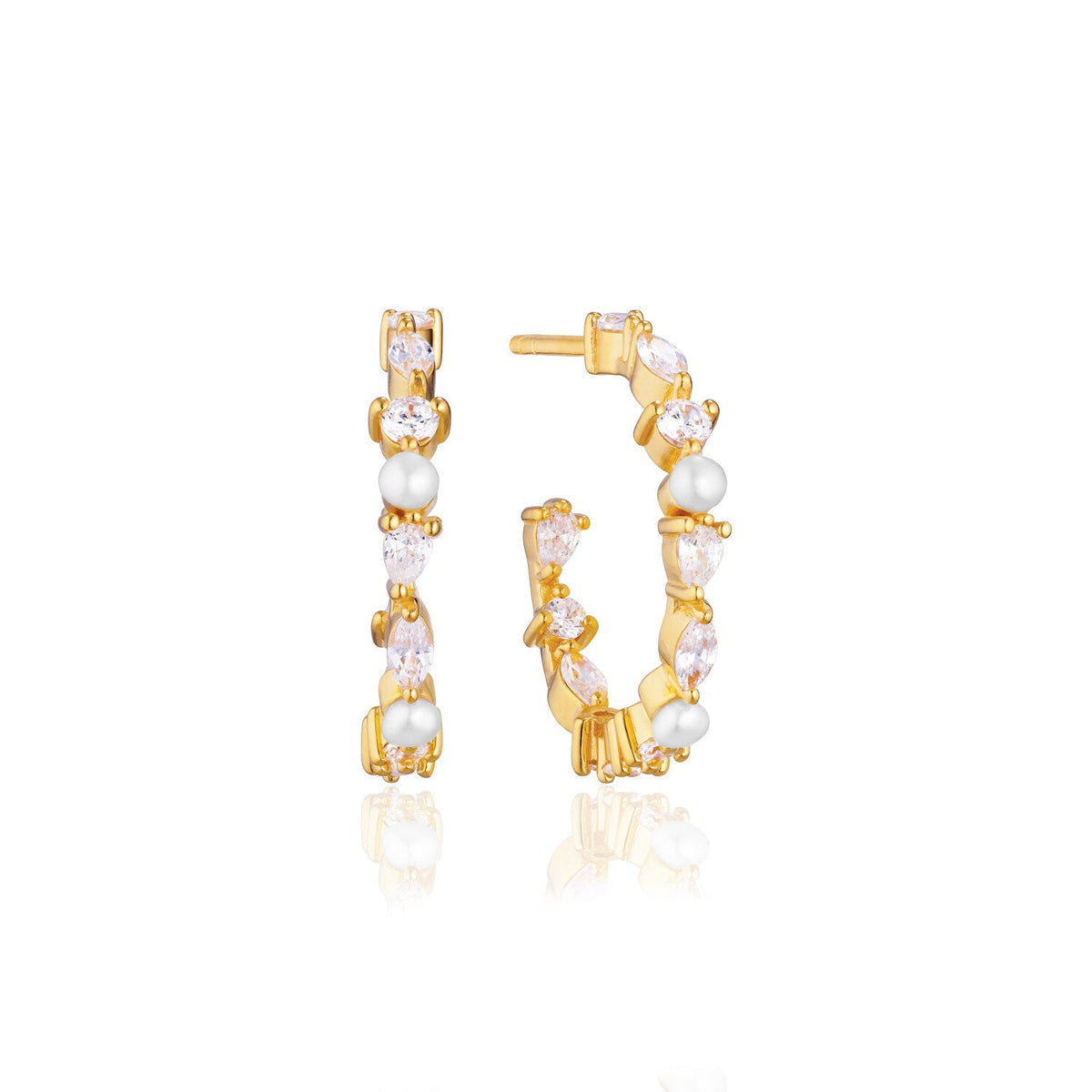 18K gold plated | White and Freshwater pearl