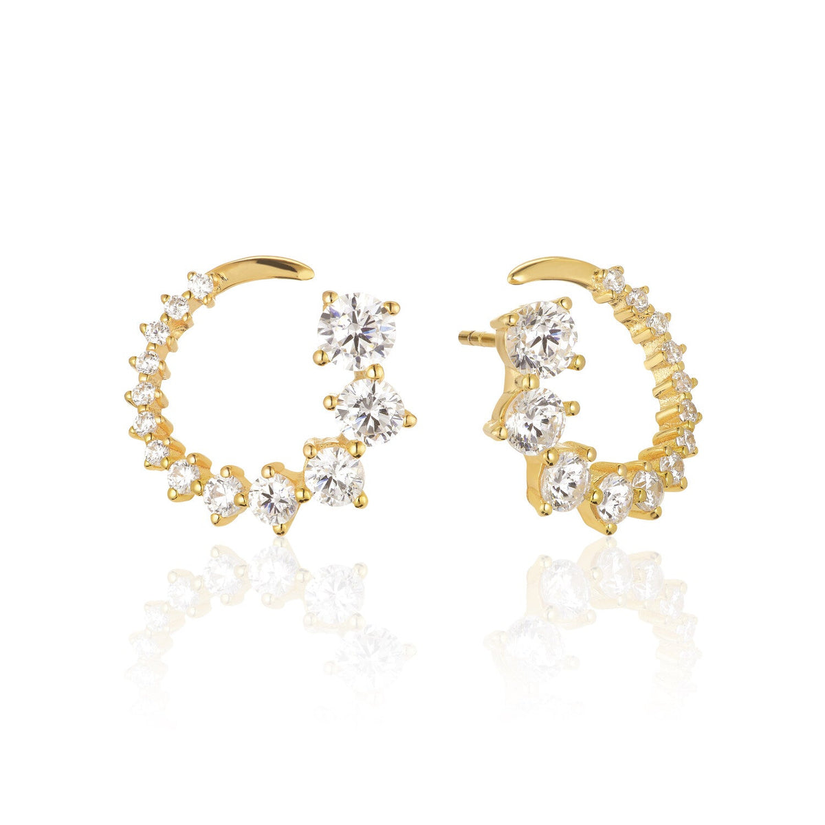 18K gold plated | White