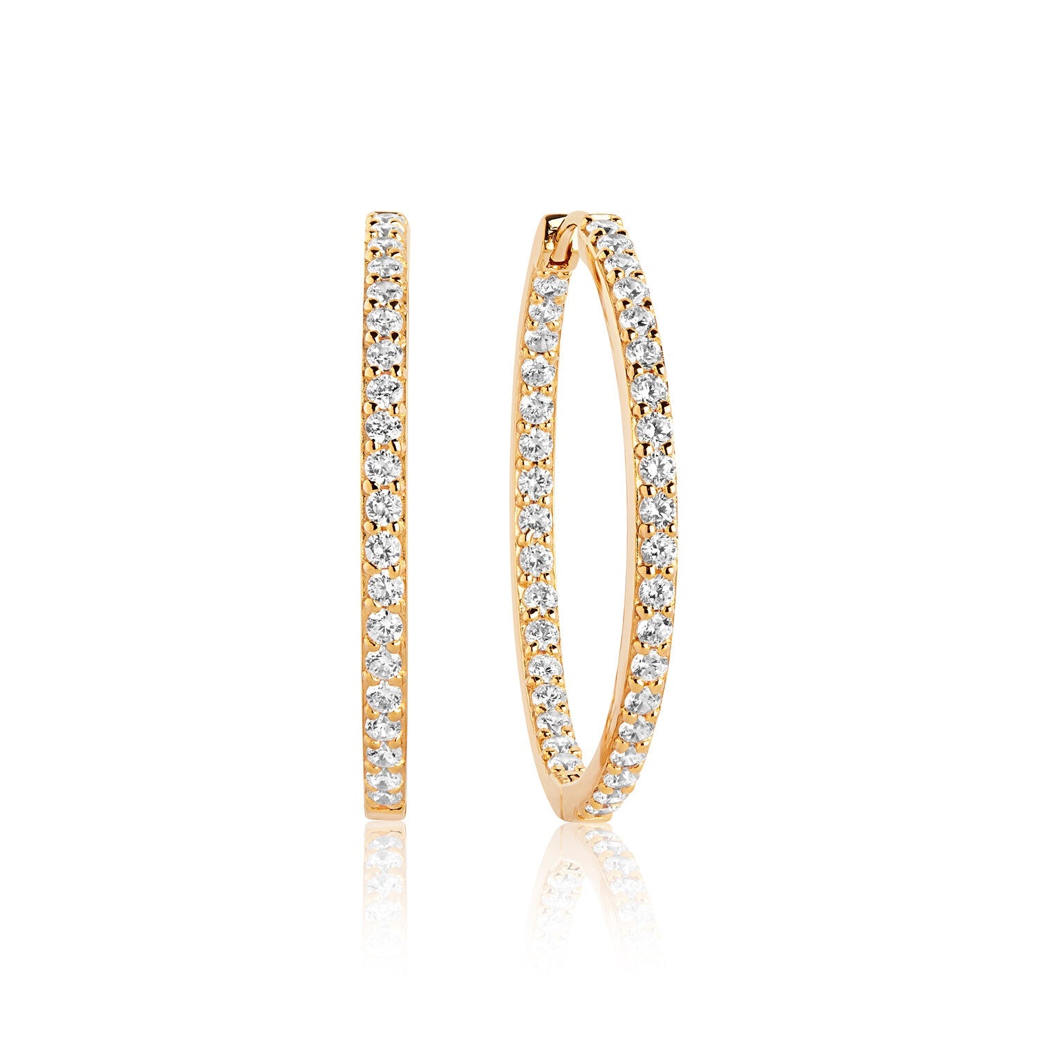 18K gold plated | White