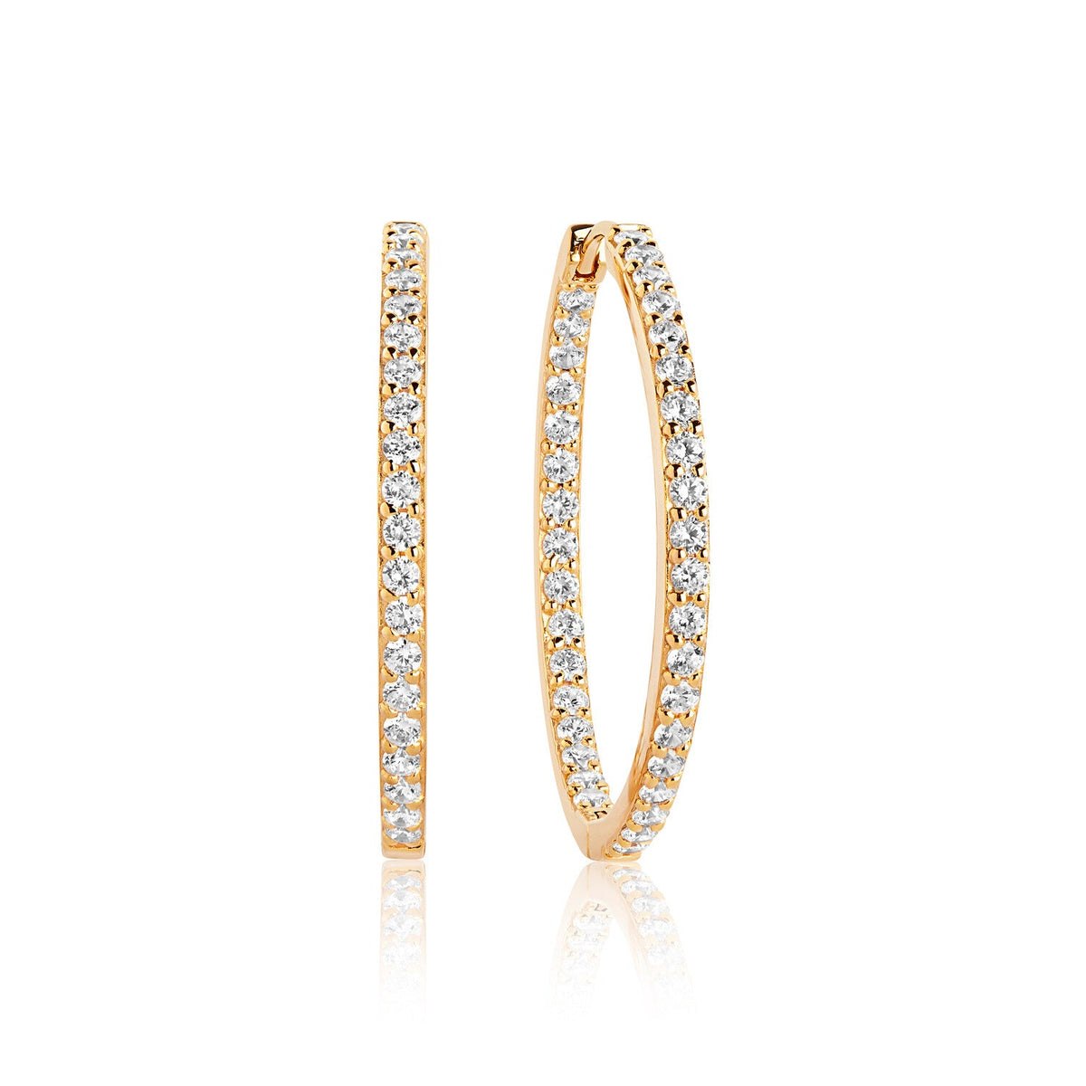 18K gold plated | White