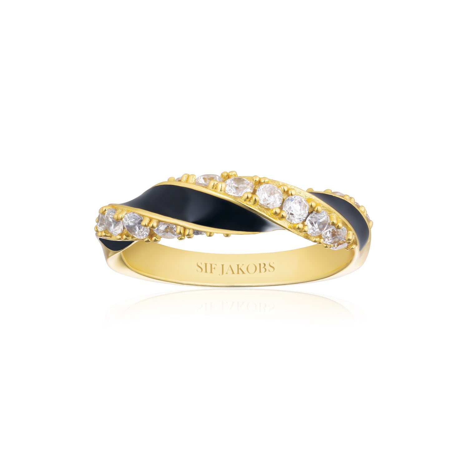 18K gold plated | White and black enamel | 60, 18K gold plated | White and black enamel | 54, 18K gold plated | White and black enamel | 52