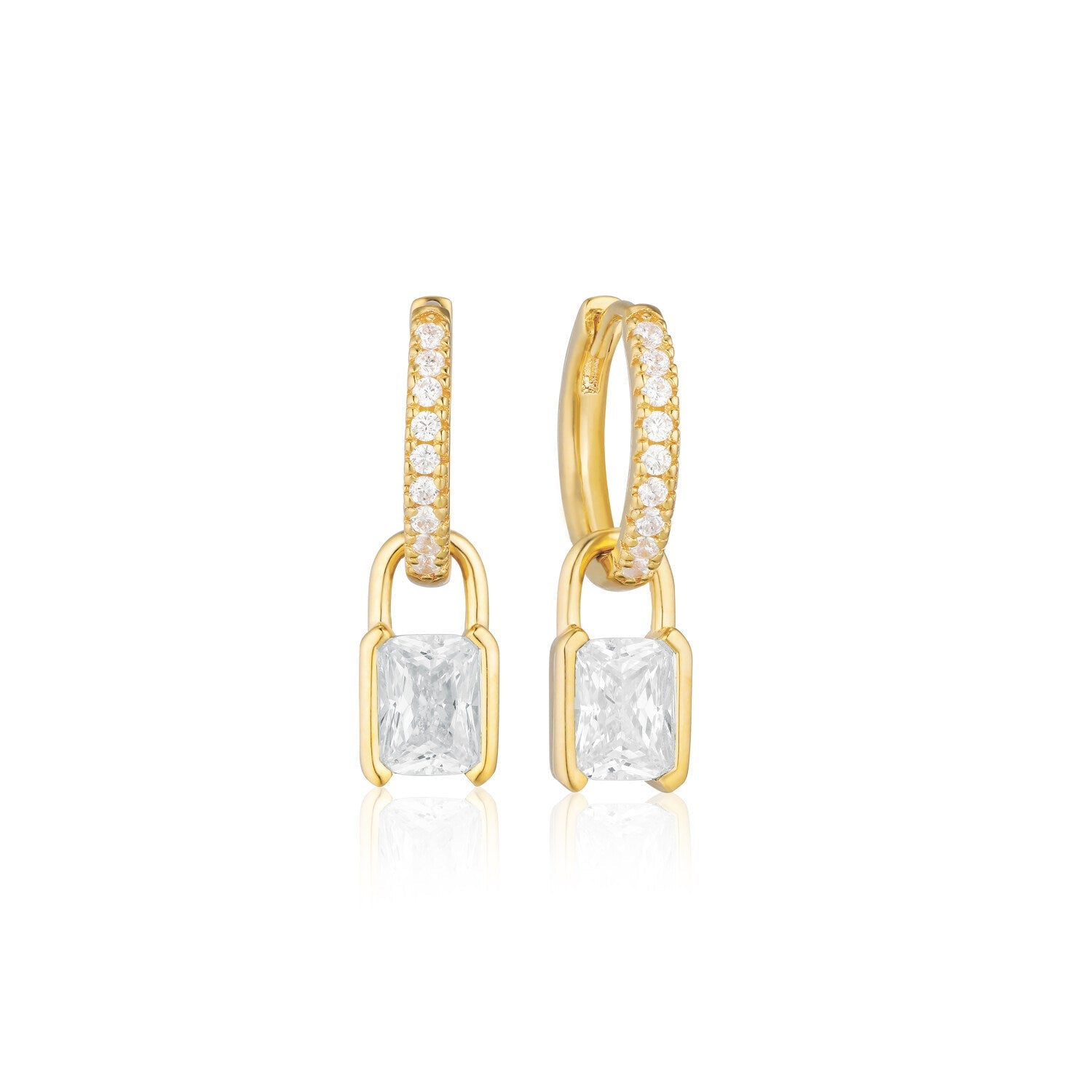 18K gold plated | White