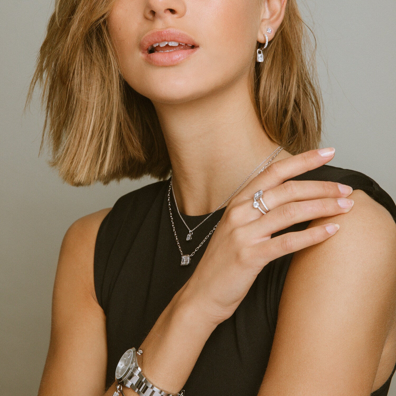 925 Sterling silver | White | 58, 925 Sterling silver | White | 56, 925 Sterling silver | White | 54, 925 Sterling silver | White | 52, 925 Sterling silver | White | 50