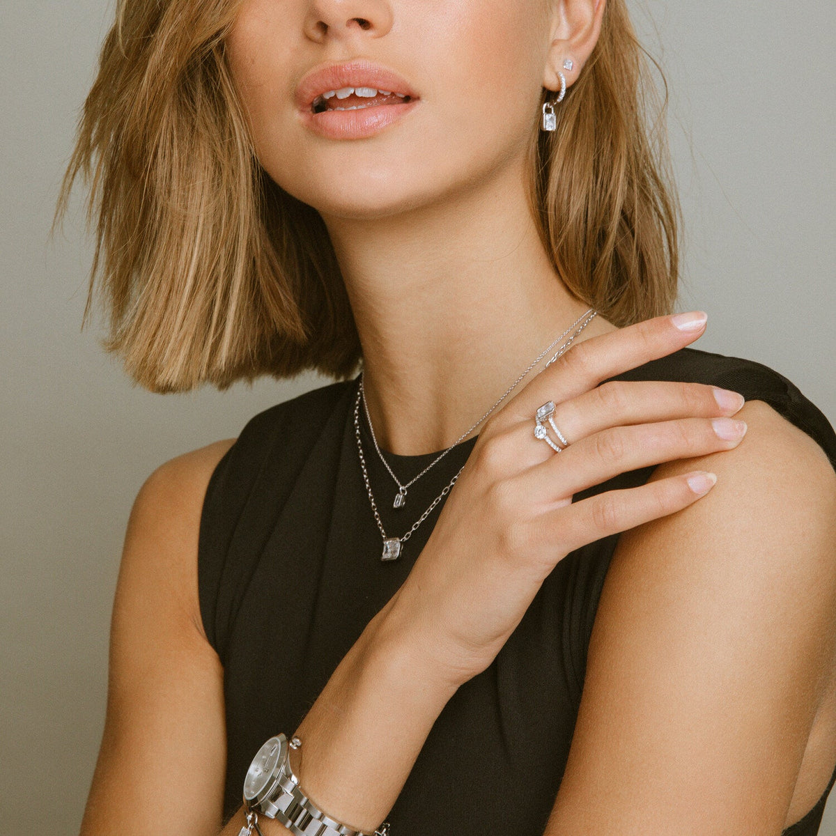 925 Sterling silver | White | 58, 925 Sterling silver | White | 56, 925 Sterling silver | White | 54, 925 Sterling silver | White | 52, 925 Sterling silver | White | 50