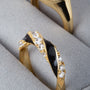 18K gold plated | White and black enamel | 60, 18K gold plated | White and black enamel | 54, 18K gold plated | White and black enamel | 52