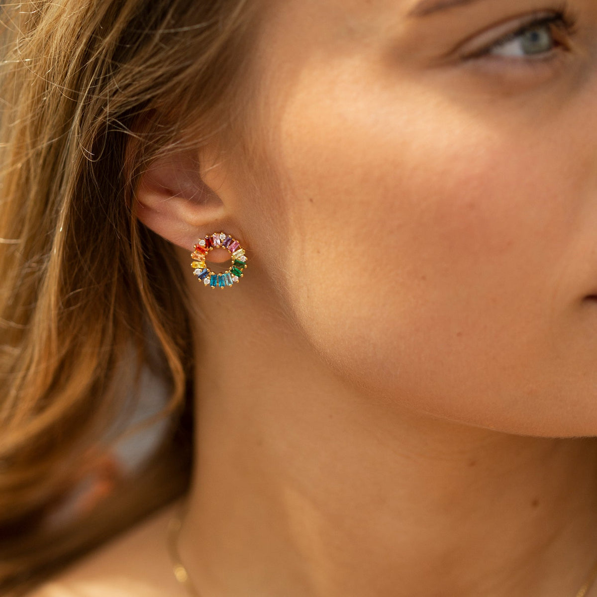 18K gold plated | Rainbow