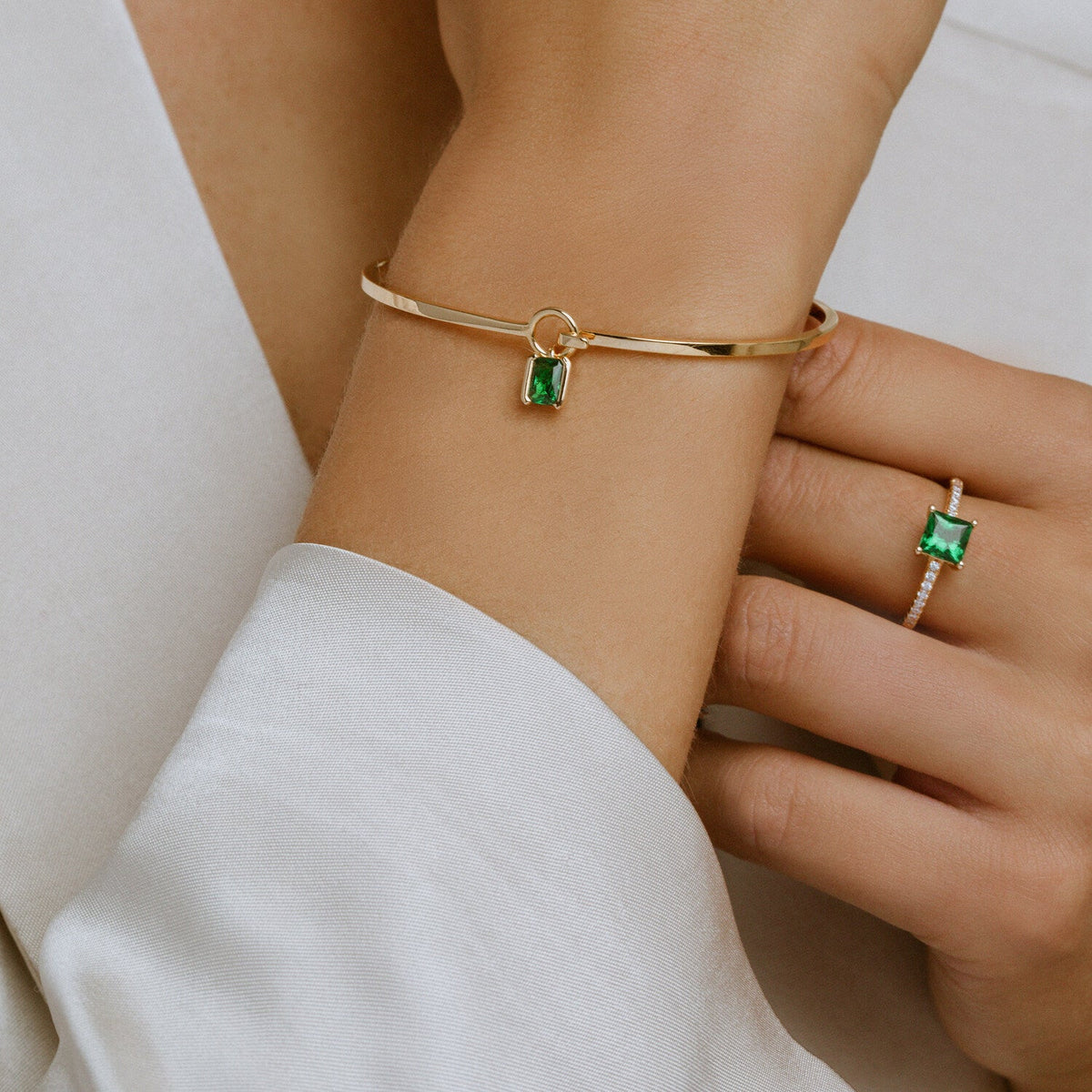 18K gold plated | Green | 52