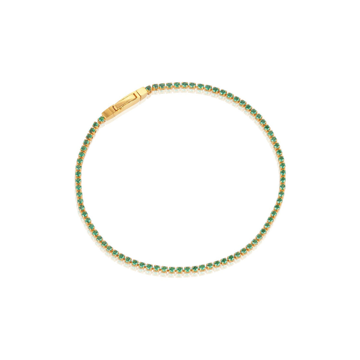 18K gold plated | Green | 16 cm