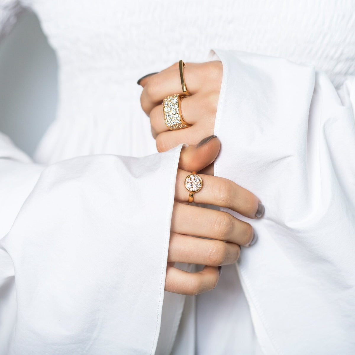 18K gold plated | White | 60, 18K gold plated | White | 58, 18K gold plated | White | 56, 18K gold plated | White | 54, 18K gold plated | White | 52, 18K gold plated | White | 50