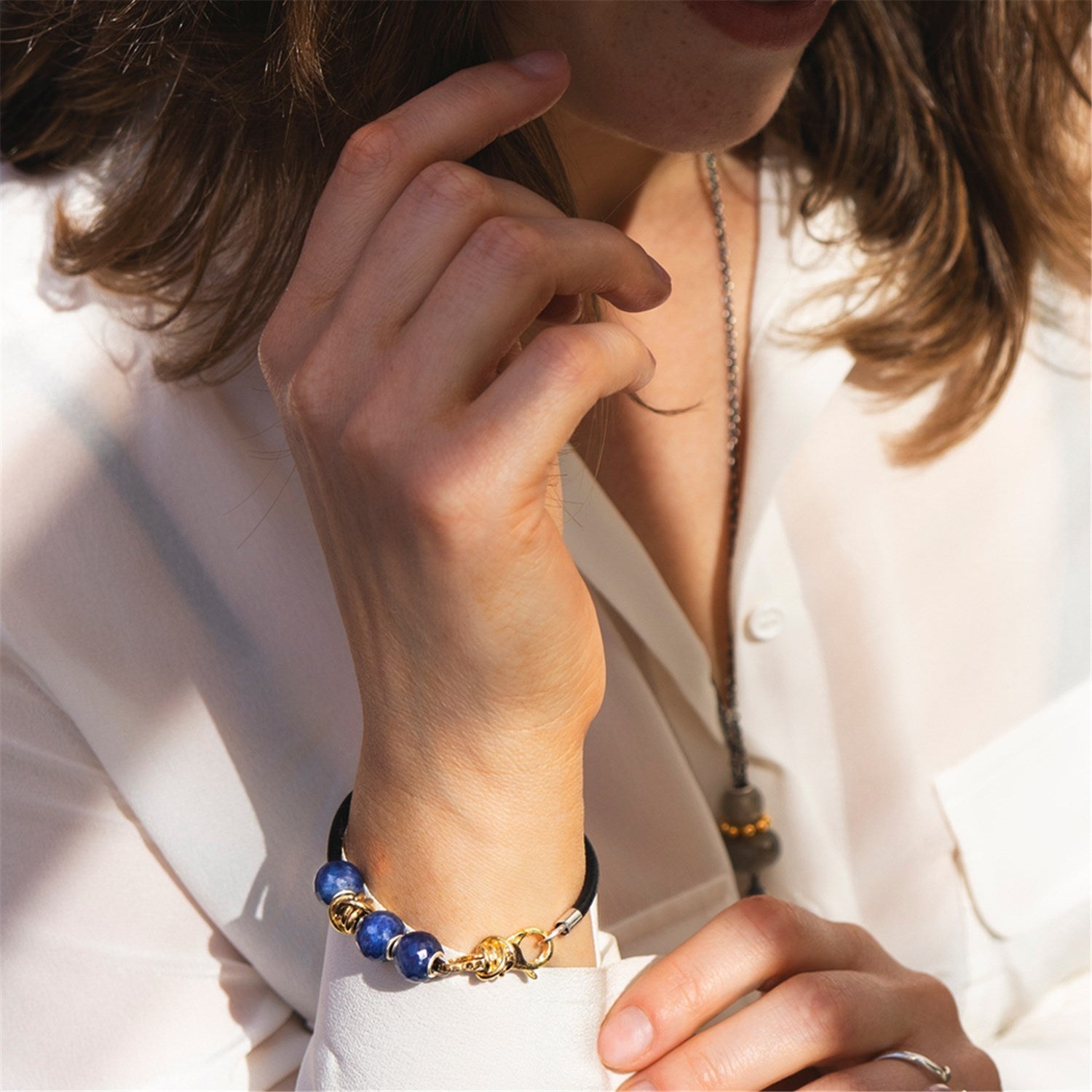 Round Blue Sodalite Facet TSTBE-00052